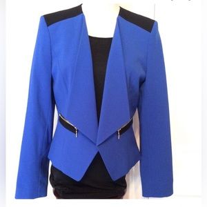 Nine West Ponte Jacket Blazer / Blue & Black